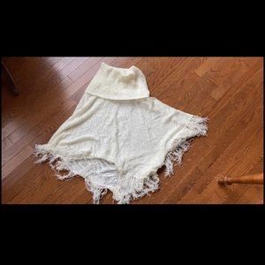 Cream poncho by Xhilaration